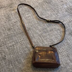 Elegant Brown Leather Crossbody Bag